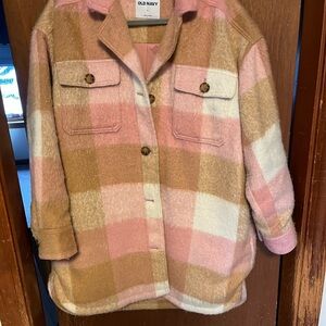 Old Navy Pink and Tan Utility Jacket